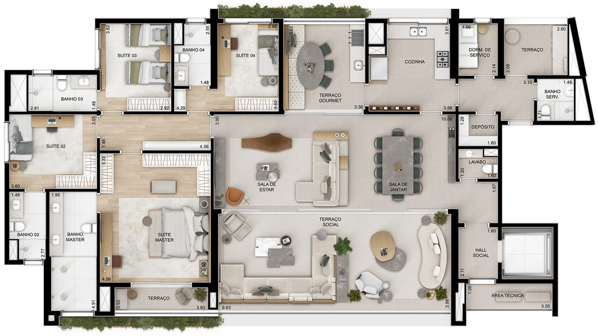 262m² - Planta Tipo
