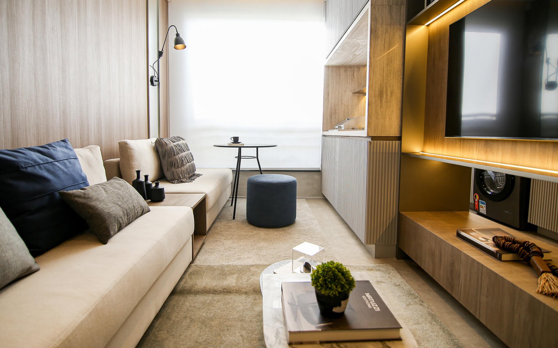 Living - decorado de 62m²