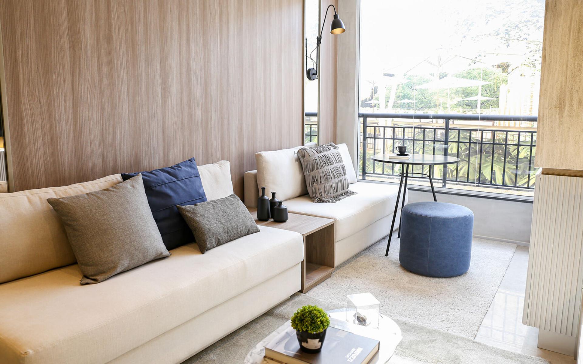 Living - decorado de 62m²
