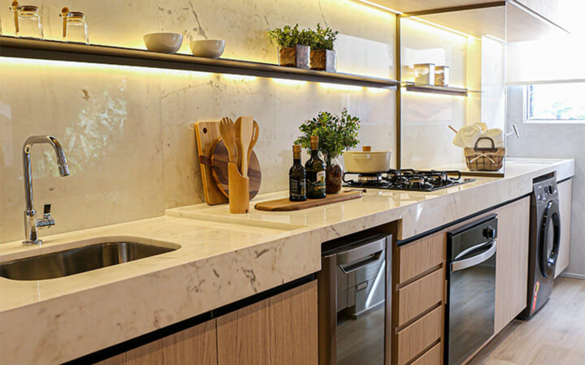 Cozinha - decorado de 70m²