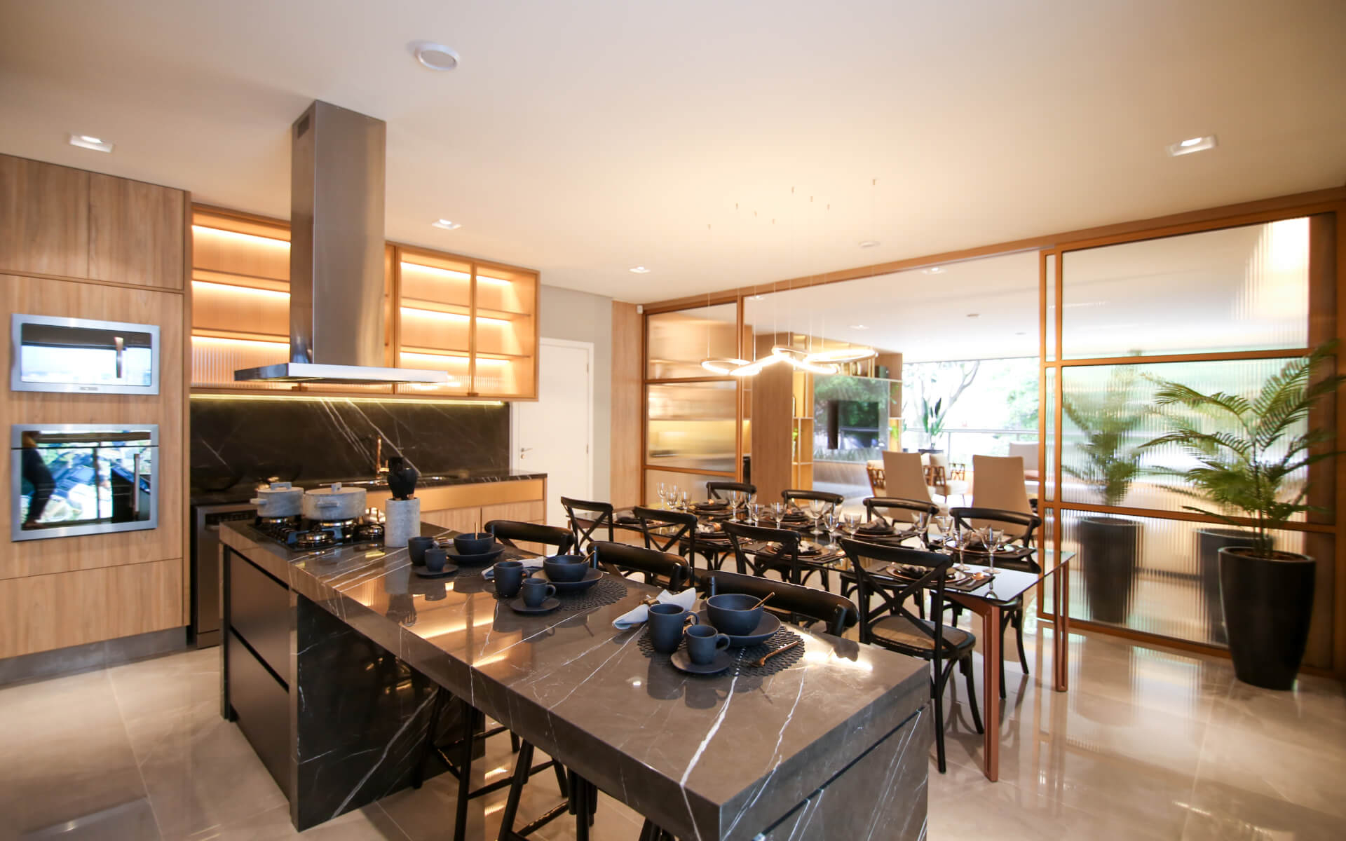 Cozinha com ponto de água para filtro