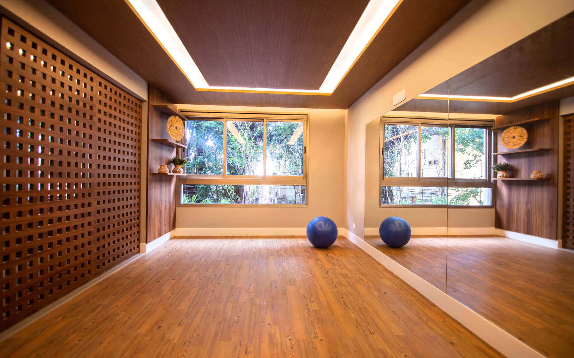 Sala de yoga e meditação