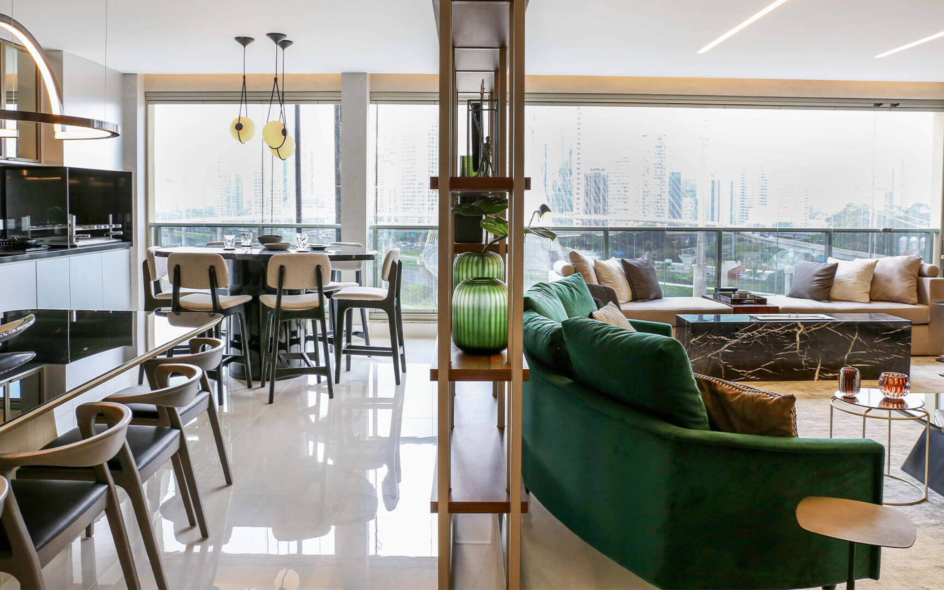 Living + Sala de Jantar - com aspiração central