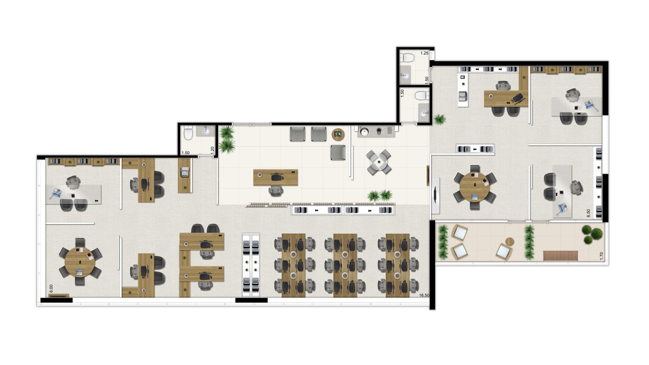 192,65m² - Junção dos conjuntos de final 01 e 02
