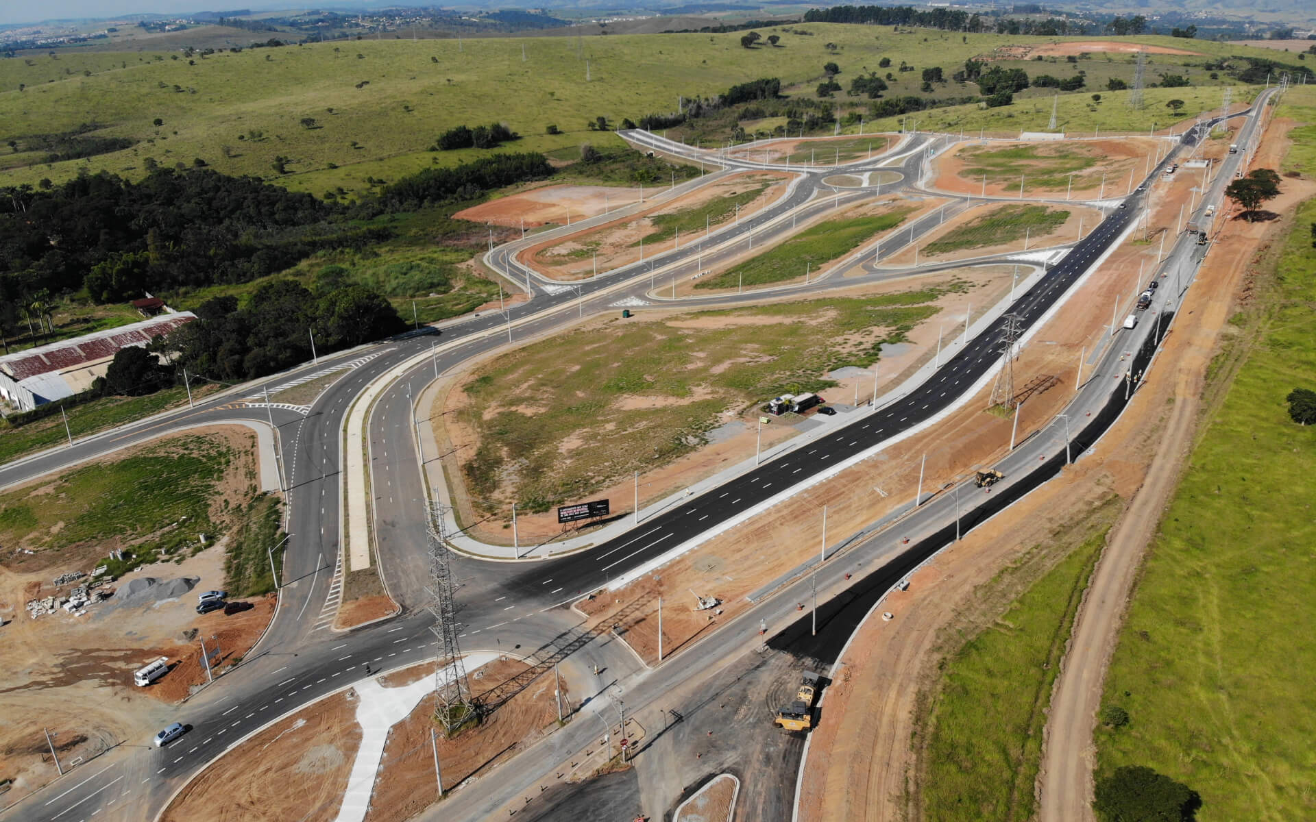 Vista aérea dos lotes