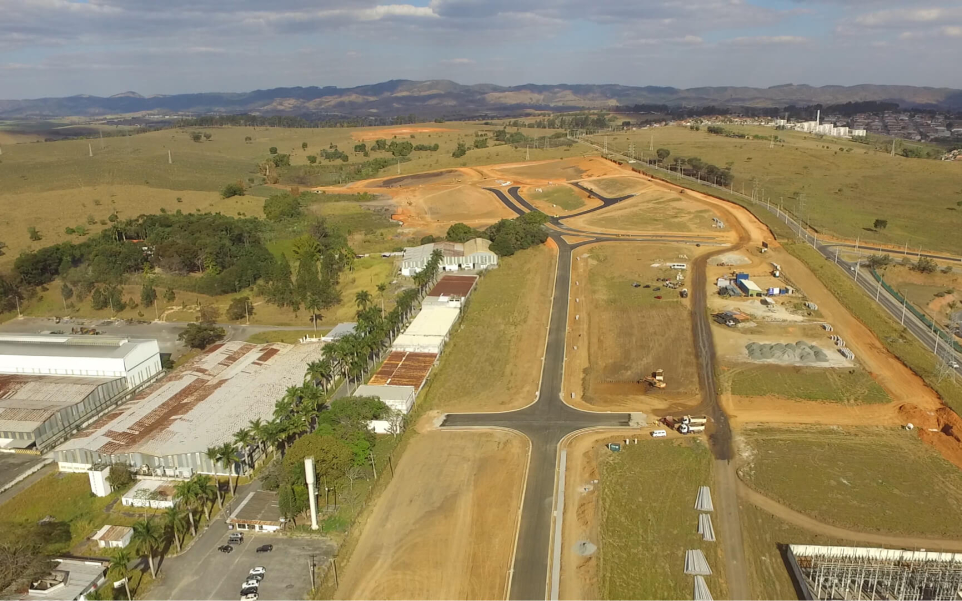 Vista aérea dos lotes