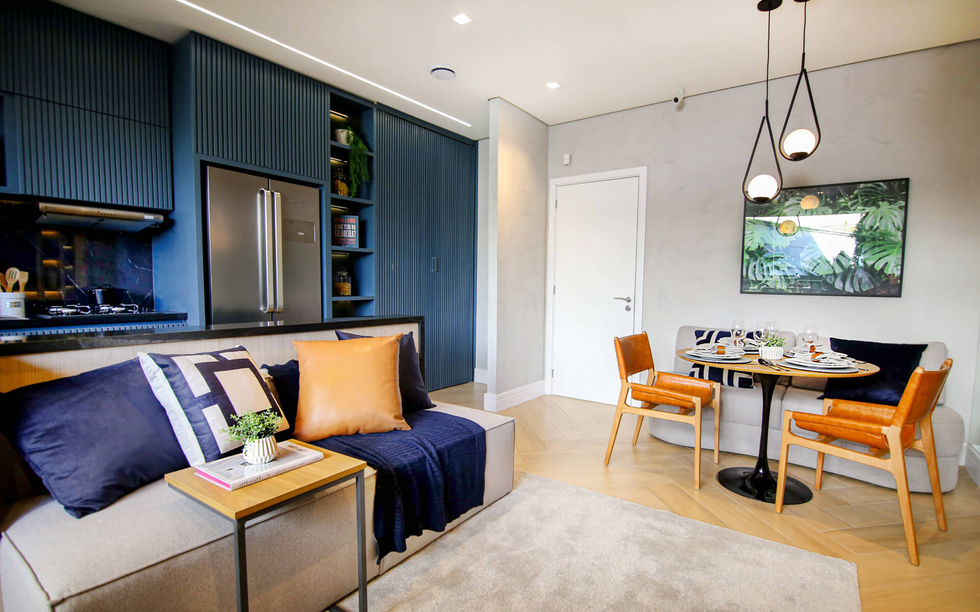 Living - decorado de 65m²