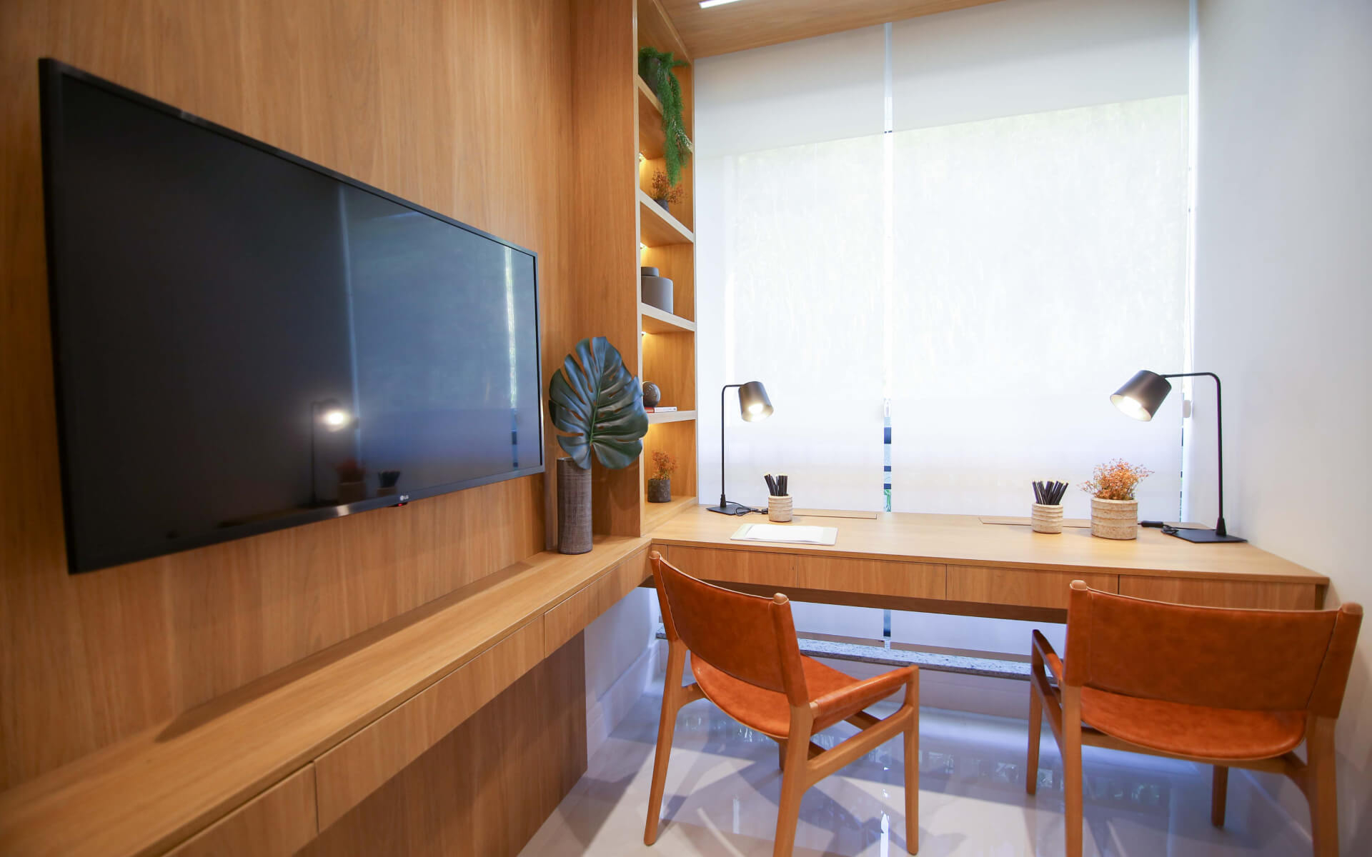 Home office - decorado de 82m²
