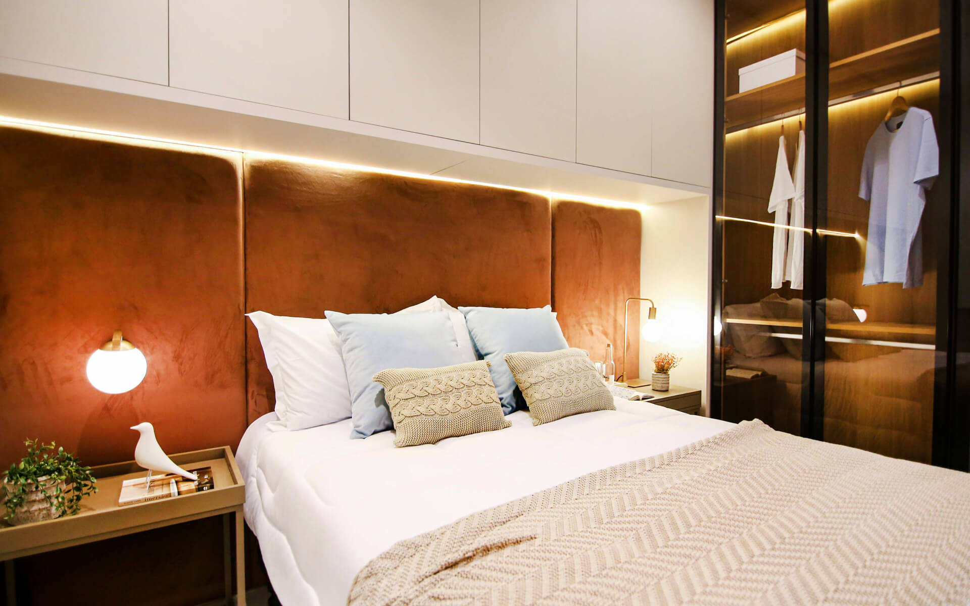 Suíte master - decorado de 82m²