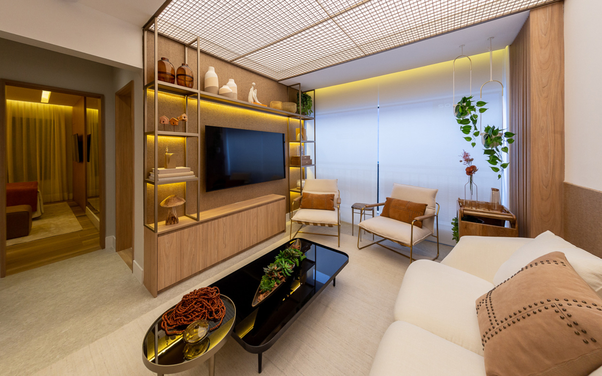 Living - decorado de 62m²