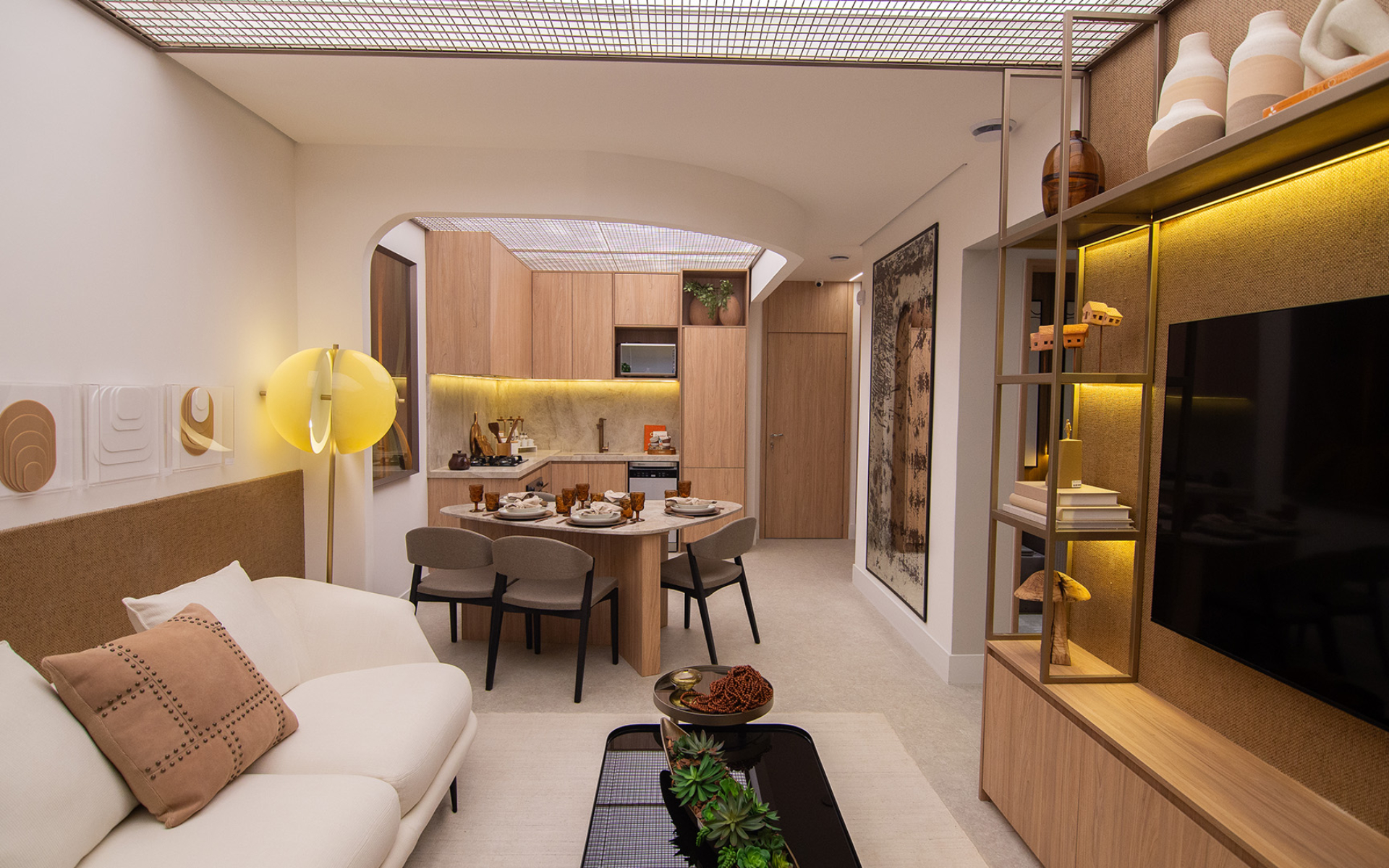 Living - decorado de 62m²