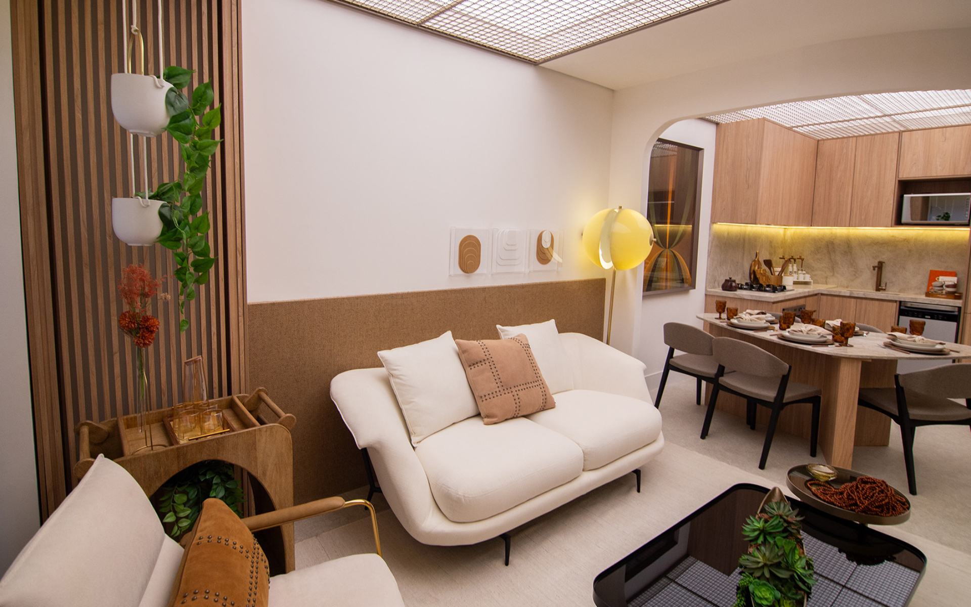 Living - decorado de 62m²