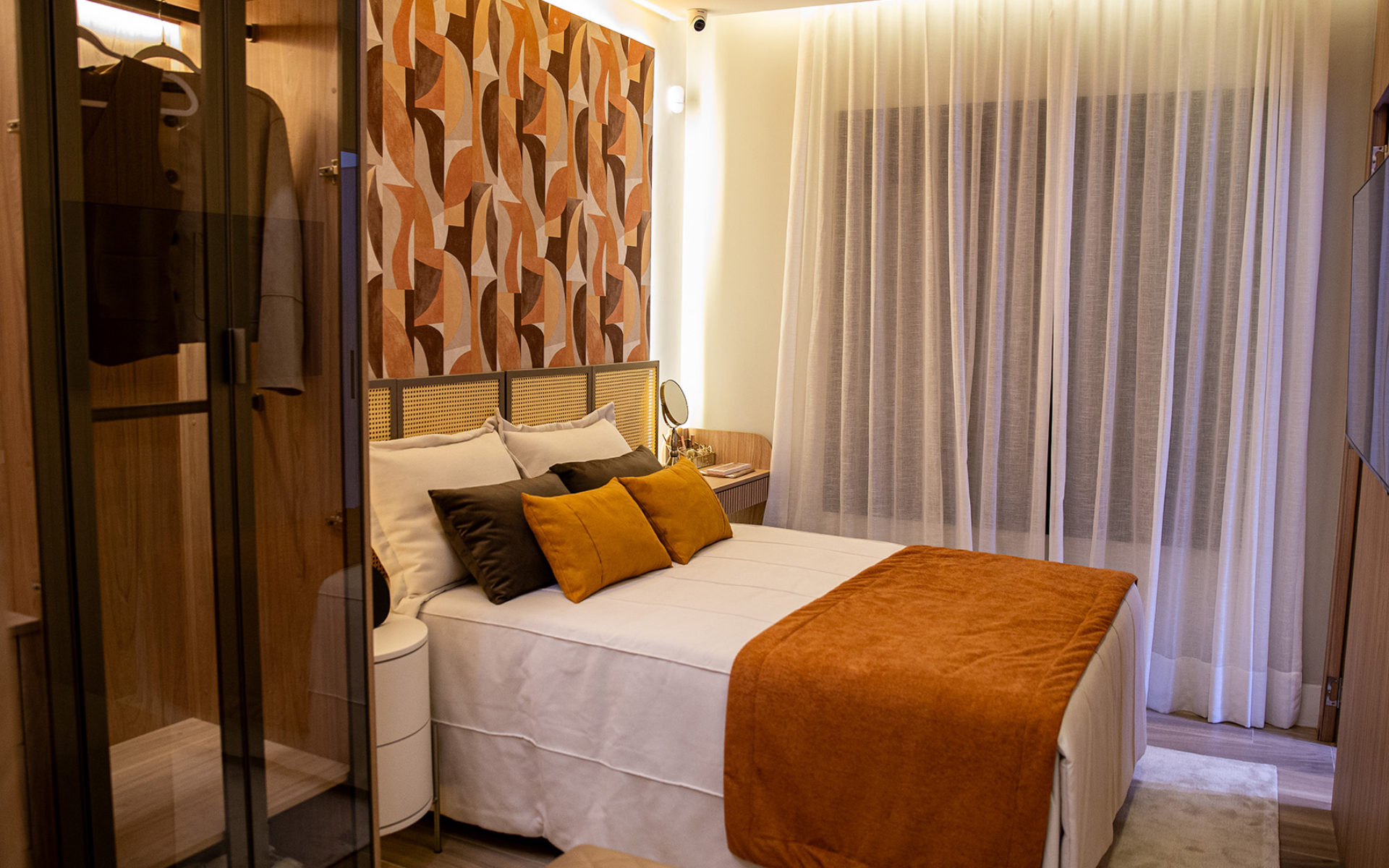 Suíte master - decorado de 62m²