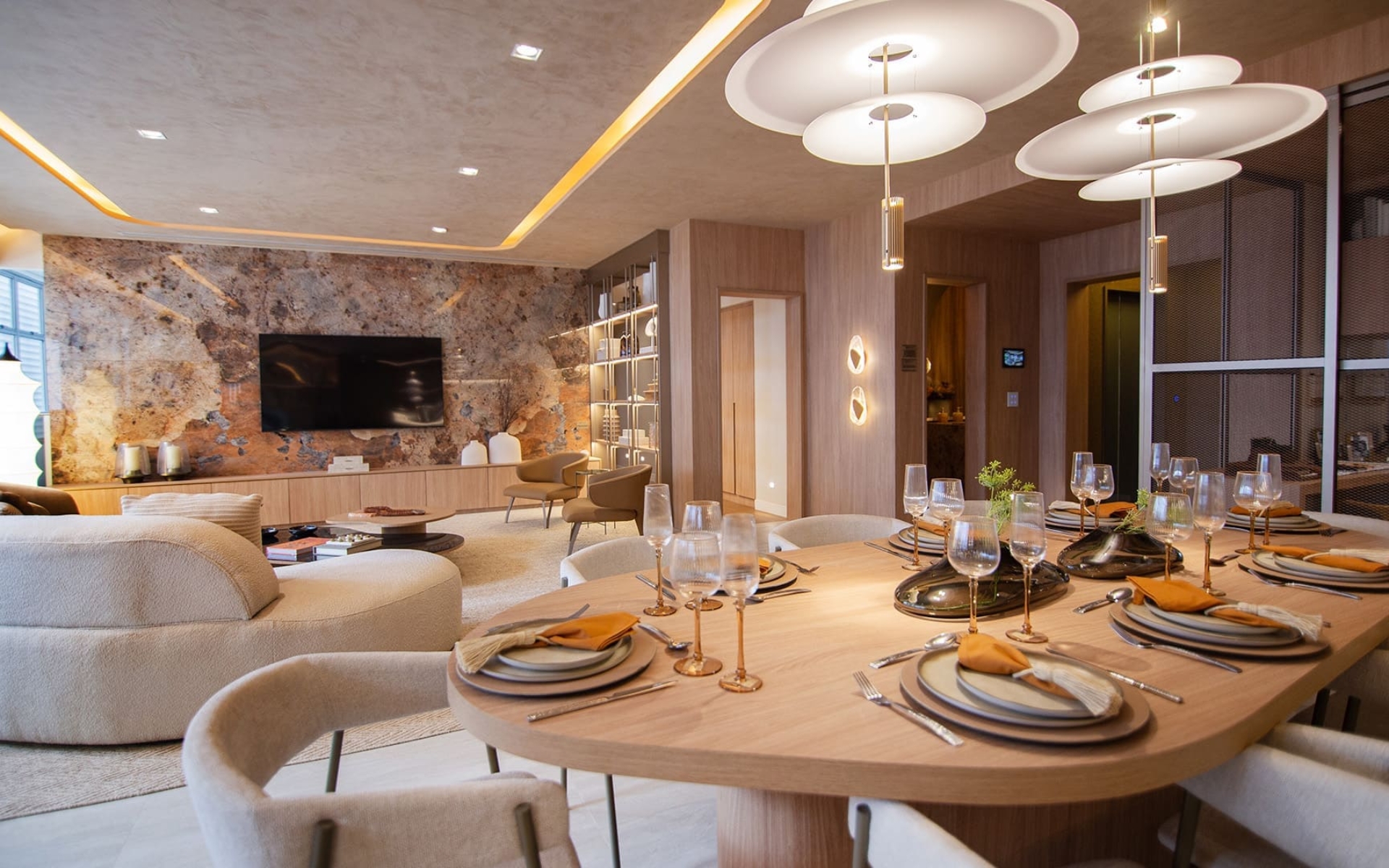 Jantar e Living - Ambientes Integrados