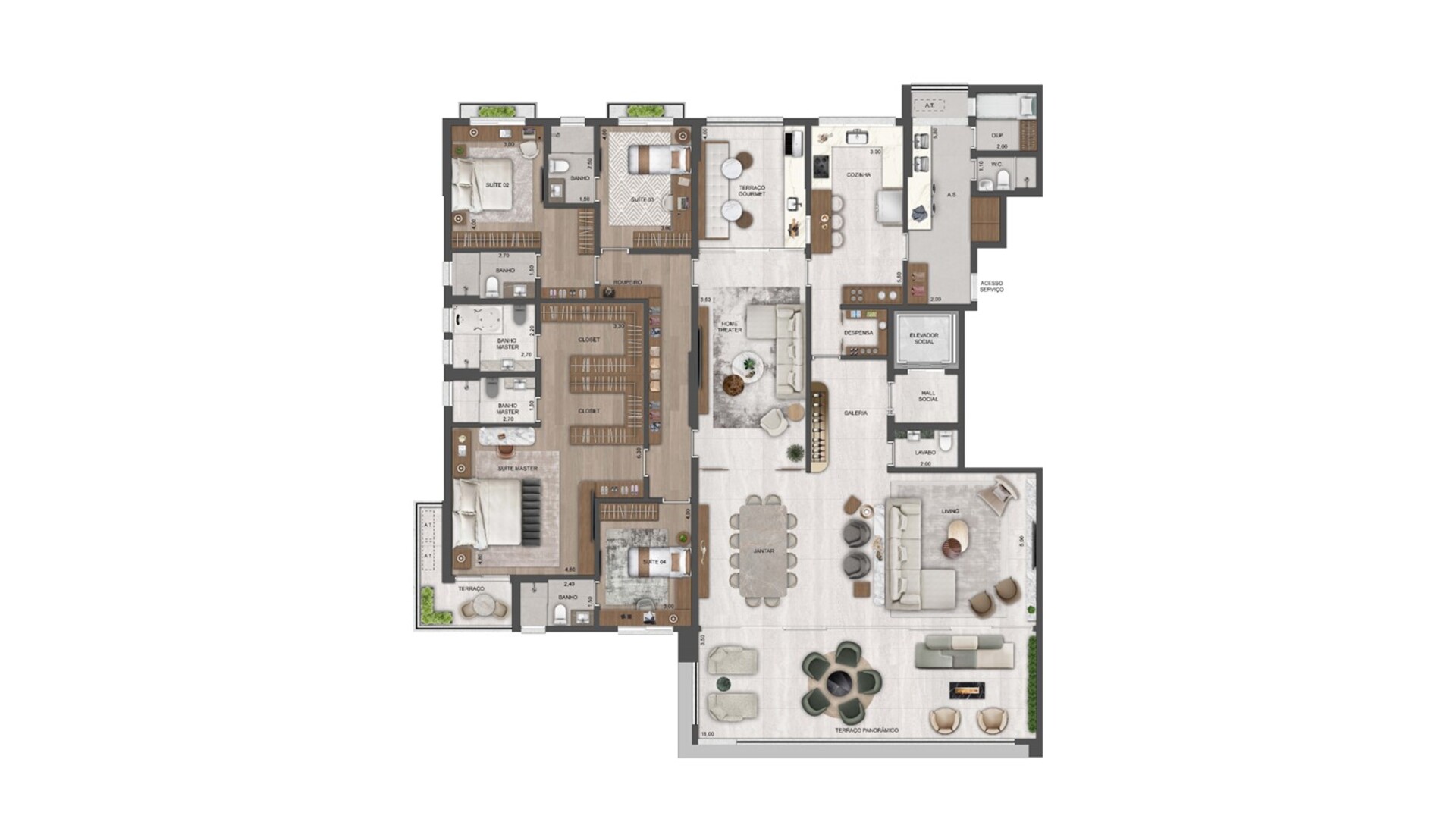 Lumière - 355m² - 4 Suítes