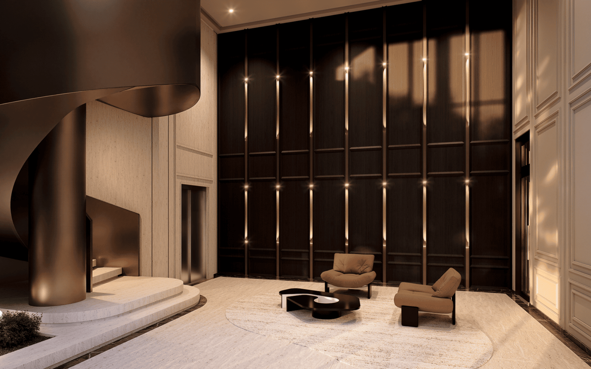 Lumière - Lobby - Projeto internacional, de acabamentos nobres